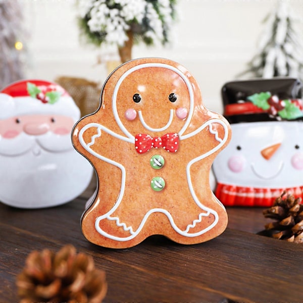 Jul Förvaringslåda i Plåt, Godis Kex Kakburk för Juldekoration