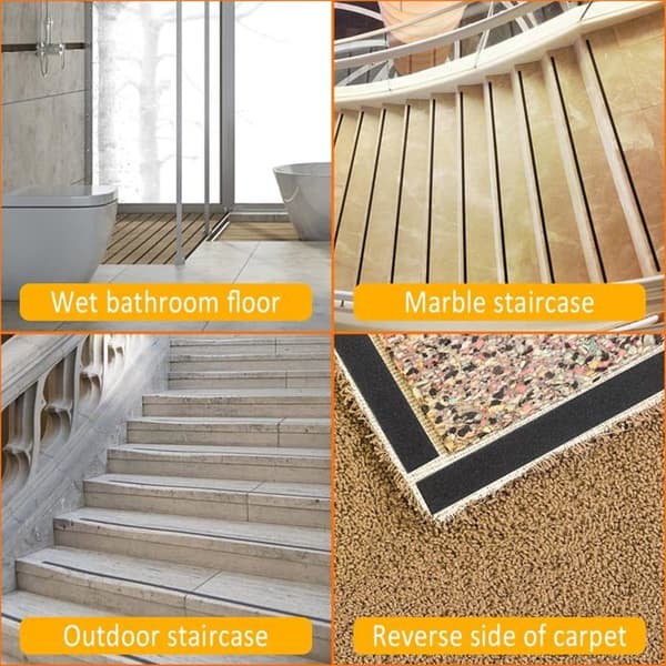 Självhäftande halkskyddstejp, 15M*25MM halkskyddstejp för trappor, självhäftande design