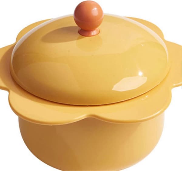 Solsikkeformet ramenbolle i rustfritt stål, bestikk