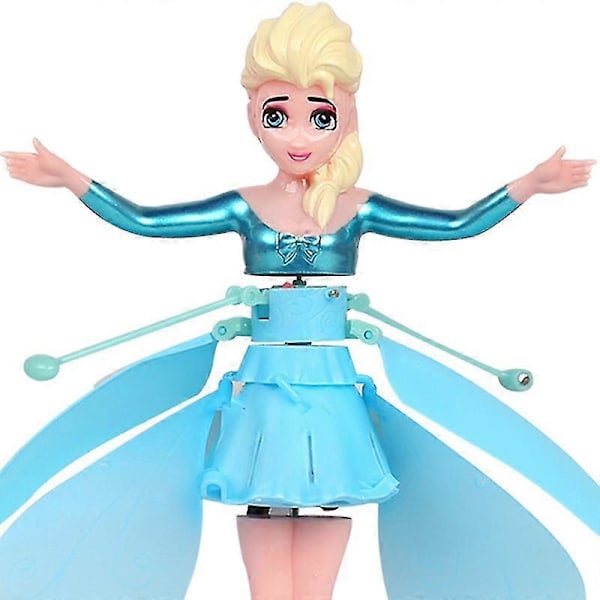 Legetøjs Induktionsflyvende Helikopter Speed Drone Legetøj BLÅ COD KK5555-God Induction Ice Princess