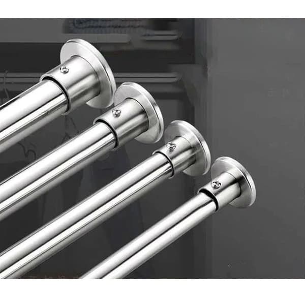 Rustfrit stål garderobestang flangeholder til rør (16mm/19mm/22mm/25mm/32mm) 25mm