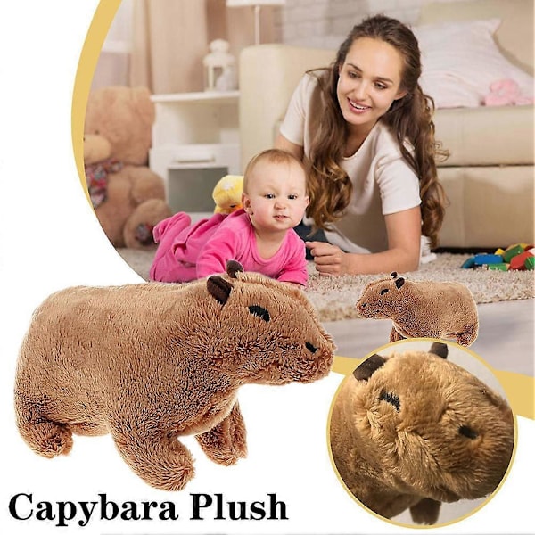 Kapibara Plyschdjur Super Mjuk Cartoon Djur Kudde PP Bomullsfylld Plyschdjur Dock Brown 20cm