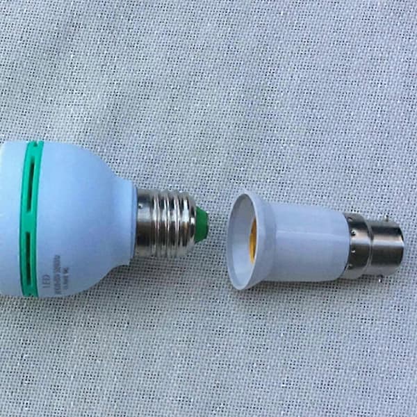 BC B22 til ES E27 Adapter Bajonettfatning Edison Skrue Lyspære Konverter