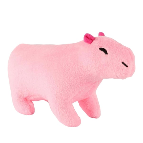 Kapibara Plyschdjur Super Mjuk Cartoon Djur Kudde PP Bomullsfylld Plyschdjur Dock Pink 20cm