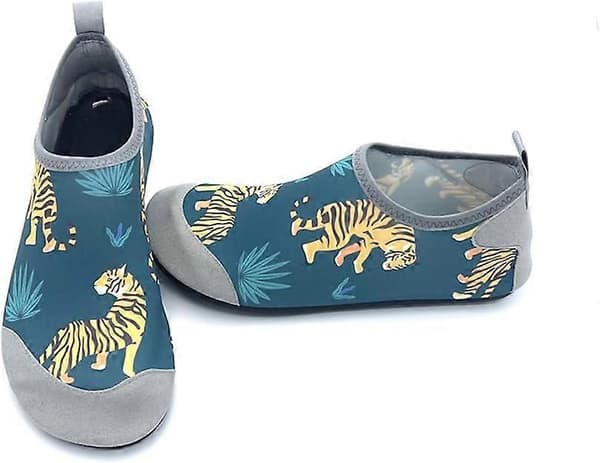 Vattenskor Barn Tåliga Utomhus Strand Aqua Simning Halkfria Barfotaskor Snabbtorkande Lätta Vattenskor (Tiger, 38/39)