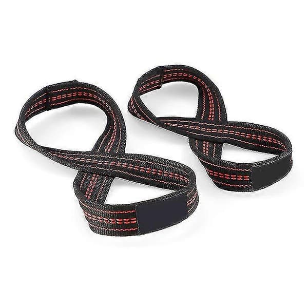 2 stk. Figur 8 Vektløfterstropper Hard Pull Håndleddsstropper Pull Up Håndleddsstøtte Gym - S