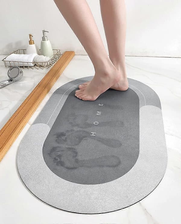 Mikrofiber Blød Bademåtte, Super Absorberende Gulvmåtte, Hurtigtørrende Bademåtte Diatom Mudder Brusemåtte Holdbare Gulvmåtter