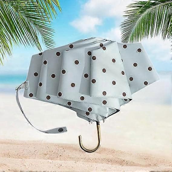 Hopfällbart paraply 6 ribbor Paraply Sött vattenavvisande reseparaply Vindtätt paraply Regnparaply Grey