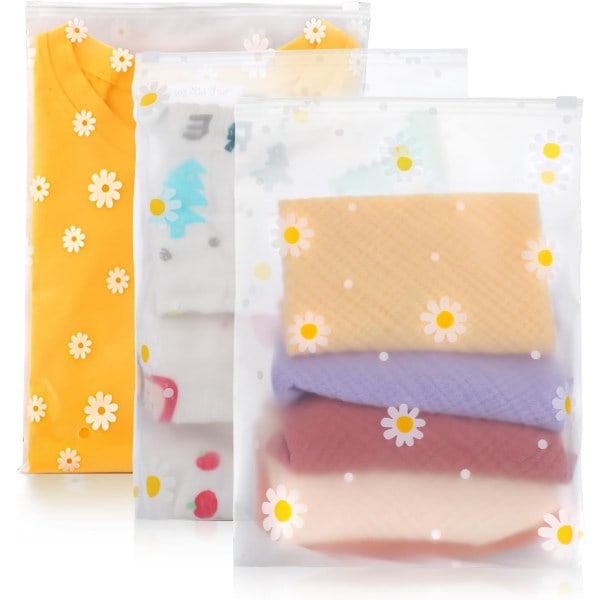 25 st återanvändbara Ziplock-påsar, 20 x 25 cm Små Plastpåsar för Sjukhus, Resekläder, Förvaring