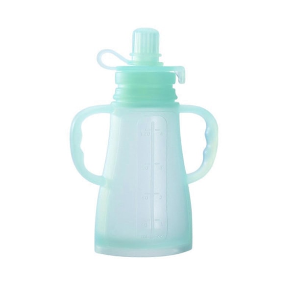 Gjenbrukbar Matposefyller for Spedbarn Babymat Puree Maker Klem Mat Oppbevaringspose Multifunksjon Blå Blue