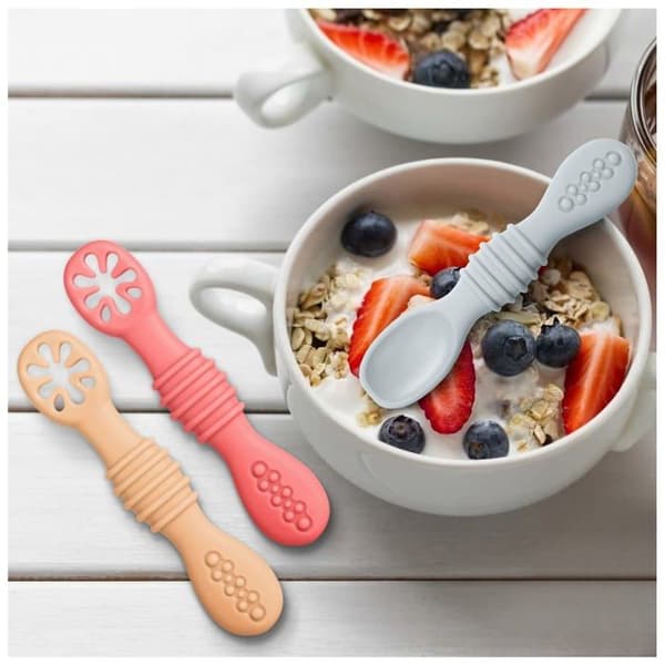 Barn- och babyskedsset, 3 st bitverktyg, rekommenderas av experter för avvänjning