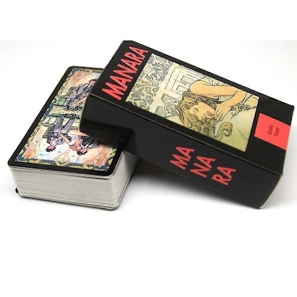 Erotisk Tarot av Manara Kort 22 Store Arkana 56 Små Arkana Spådomsinstruksjoner 78-korts Tarotstokk Fem Språk