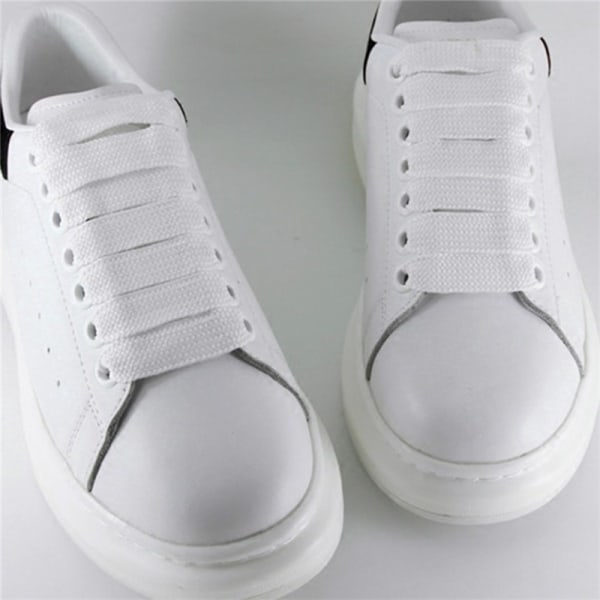 3 farver 1,5 cm brede snørebånd Unisex polyester snørebånd white null