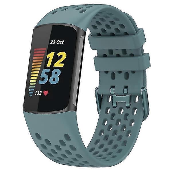 Udskiftningsarmbånd til Fitbit Charge 6/Charge 5, åndbar silikone rem til smartwatch Multicolor Style E