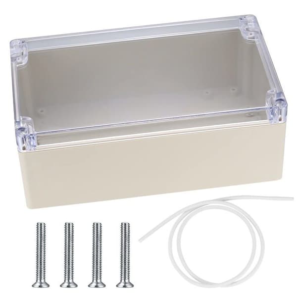 Vattentät kopplingsdosa IP65/IP67 ABS 200×120×75 mm - Transparent lock, för utomhusbruk