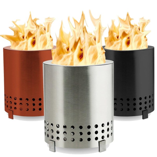 3-farget komfyr Mesa bordplate brannkasse med stativ lavt røykfritt utendørs mini bål for forsteder
