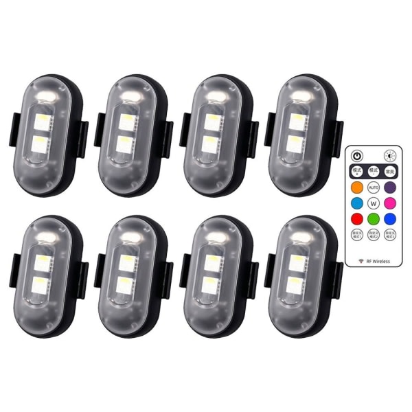 8 farver LED stroboskoplys flyvemaskinelys 8Pcs