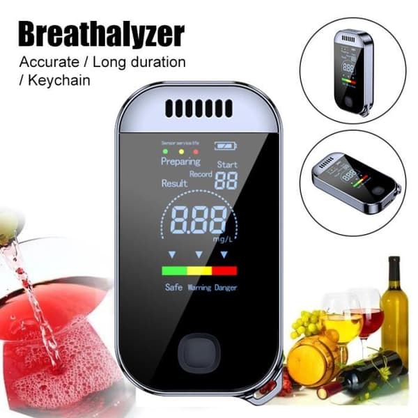 Elektronisk Alkomätare med Hög Känslighet, Professionell Alkoholtestare med Digital LCD-Display
