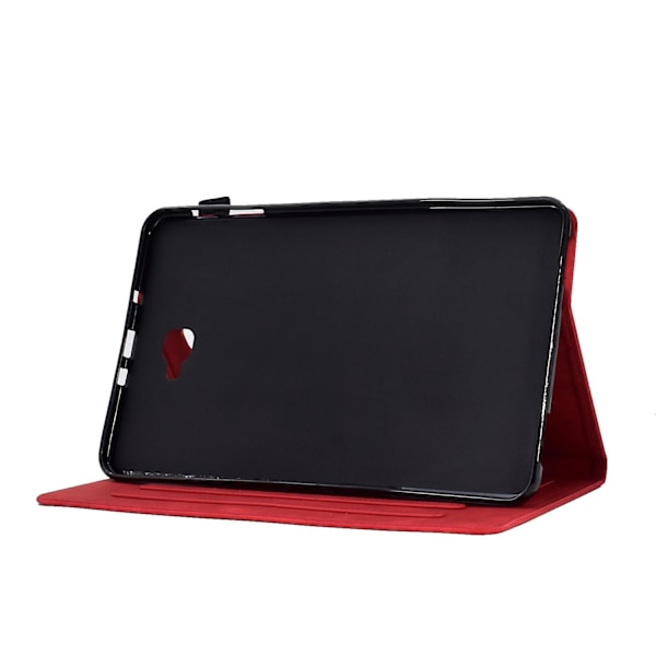 Til Samsung Tab A 10.1 T580/T585 (2016) Præget Flatbed Flatbed Rød Red Samsung Galaxy Tab A 10.1 (201