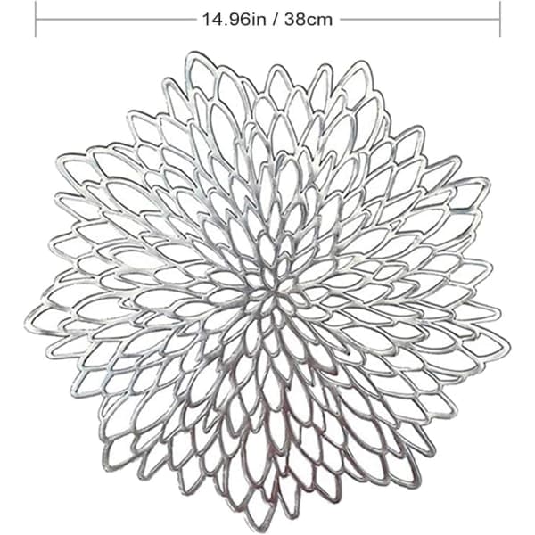 delar Silver pöytätabletti, ontto pyöreä pöytätabletti, pyöreä alusta