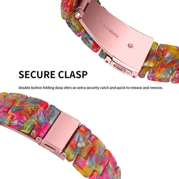 Til Garmin Vivoactive 4 Udskiftningsurrem 22mm Vandtæt Harpiks Urrem Candy Multicolor Style E Garmin Vivoactive 4