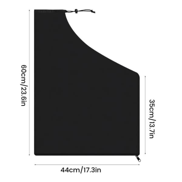 Løvblæserpose 60x44cm Sort Erstatning Oxford Vandtæt Løvopsamlingspose Opbevaringspose med Lynlås