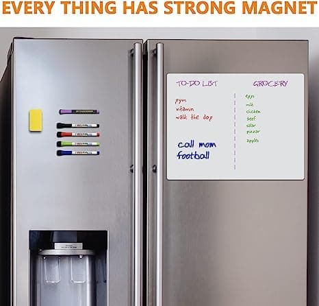 Magnetisk whiteboard för kylskåp Vit Vit A3