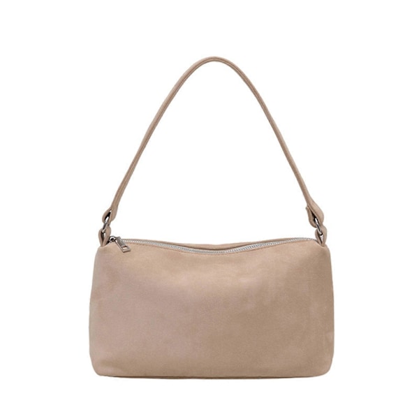 Sofistikeret Dame Skuldertaske PU Læder Underarms Taske Håndtaske Komplementerer Ethvert Outfit til Flere Lejligheder Beige Beige