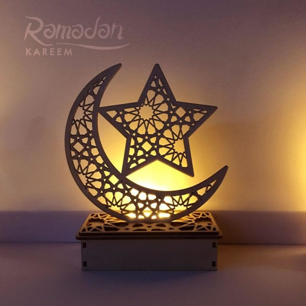 Ramadan eid mubarak dekorasjon led lys