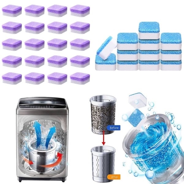Rengøringstabletter til vaskemaskiner Blue 16PCS-16PCS
