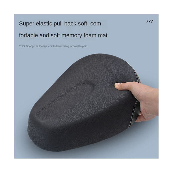 Elcykel Sadel Utvidgning Fyra Fjädrar Säte Padded Elcykel Trehjuling Scooter Säte Ridning