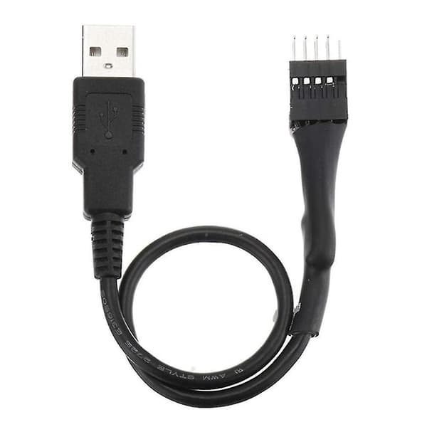 9-pin hann til ekstern USB A hann PC hovedkort intern dataforlengelseskabel 20cm