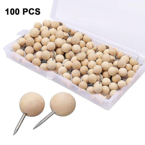 100 stk Tre Push Pins Rundt Hode Tre Pushpins Tre Tommelstifter