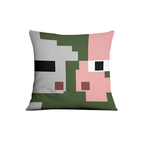 Minecraft Dekorativt Pudebetræk 45cmX45cm
