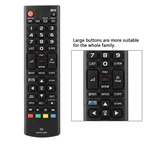 Universal fjernkontroll - For LG AKB73715601 - Multifunksjon - Energibesparende - Ergonomisk design