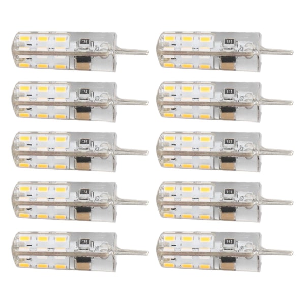 G4 LED-lamput 1,5 W AC220V 110LM, 10 kpl Bi Pin -kanta Silikonilämmin valkoinen 3000K, Maisemavalaisimien vaihtolamppu