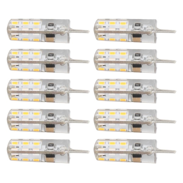 G4 LED-lamput 1,5 W AC220V 110LM, 10 kpl Bi Pin -kanta Silikonilämmin valkoinen 3000K, Maisemavalaisimien vaihtolamppu