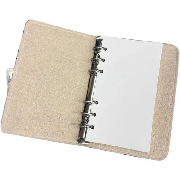 A5 løsbladnotatbok, brodert Insnon-stil, kunstdagbok og journal, 90 ark / 180 sider, søt notatbok, gaver til jenter