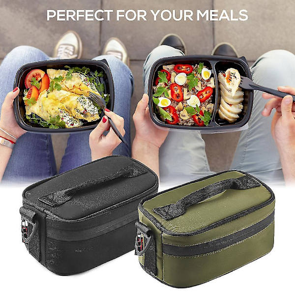 Lunchbox Isolerad Väska Liten Lunch Väska Termisk Lunchlåda Bärbar Matbehållare Kylväska För Picknick Camping Vandring Strand Park Eller Dagsturer