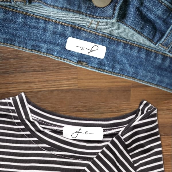 100-pack Easy Iron klädetiketter med 2 markörer (vita)