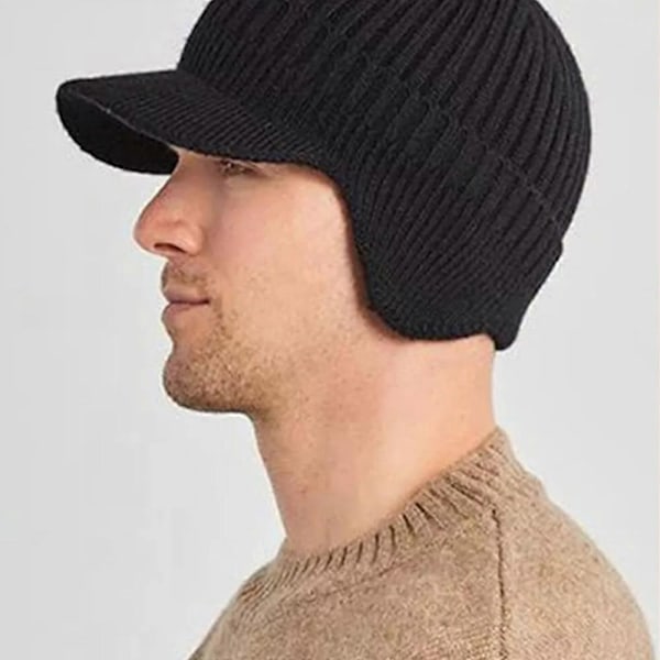 Proposition Stickad Mössa, Elastisk Varmt Öronskydd Stickad Mössa gray Without Plush Lining