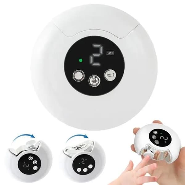 2-i-1 Automatisk Elektrisk Negleklipper med LED-lys, 3 Moduser, Neglepleieverktøy for Barn, Voksne og Eldre
