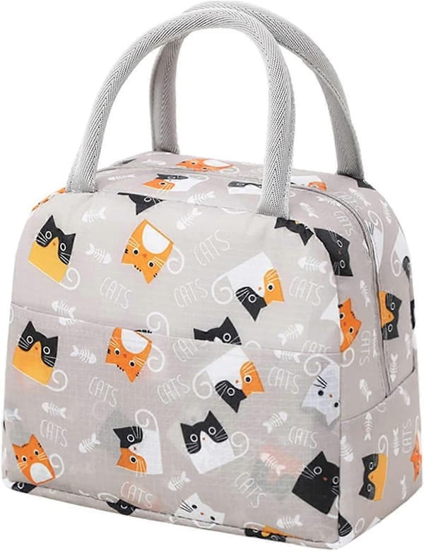 1 stk. lunsjpose isolert tote bag matboks gjenbrukbar kjølebag lunsjbeholder vanntett lunsjholder