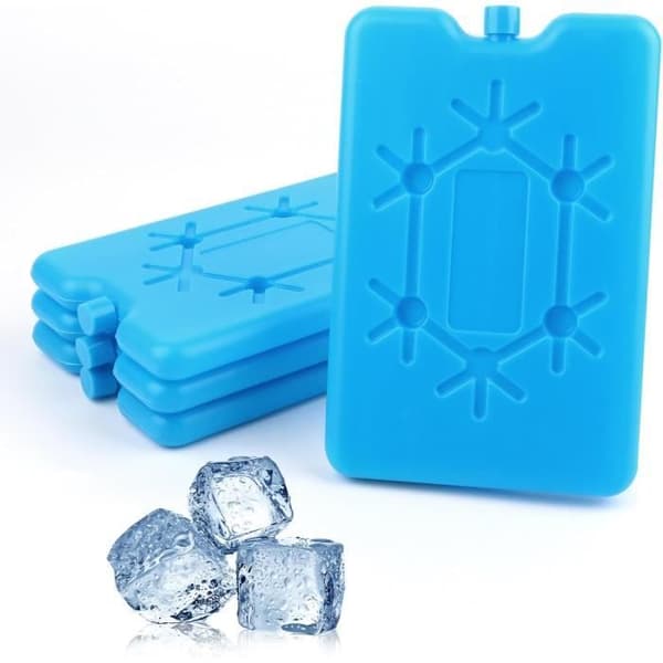 Kjøleelement - 4 isolerte poser - 200 ml - 160x100x20 mm - Ideell for utendørsaktiviteter