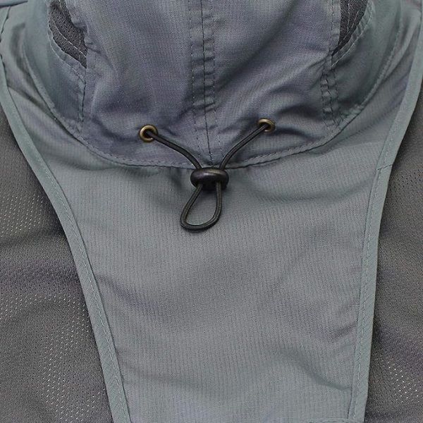 Solhatt Herr & Dam UPF 50+ Mesh Sommar Skydd Utomhus UV Kepsen med Nackskydd Andningsbar Packbar Jakt Fiske Strandhatt