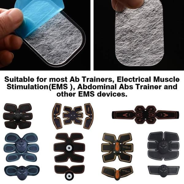EMS Gel Pad - 48 stk. Elektrostimulationsplaster Abs Elektroder Erstatningsgelark