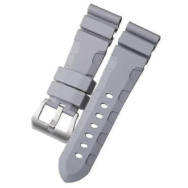 Urrem til Panerai 24mm Blød Gummi Herre Urrem Urtilbehør Black