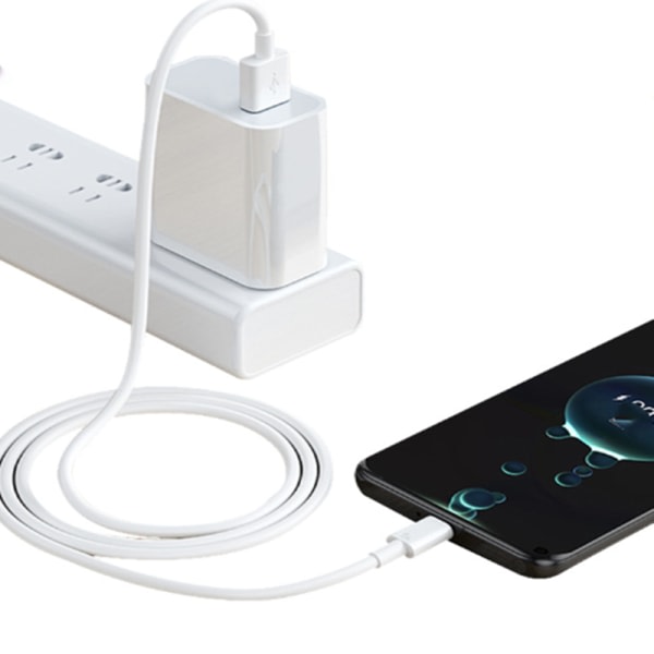 66W 6A Superhurtig USB-C-opladningskabel Hvid 1 m Hvid 1 m