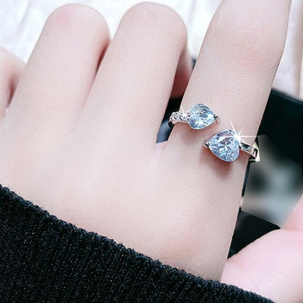 Öppen ring Justerbara fingerringar Smycken Gåvor till dotter Födelsedag