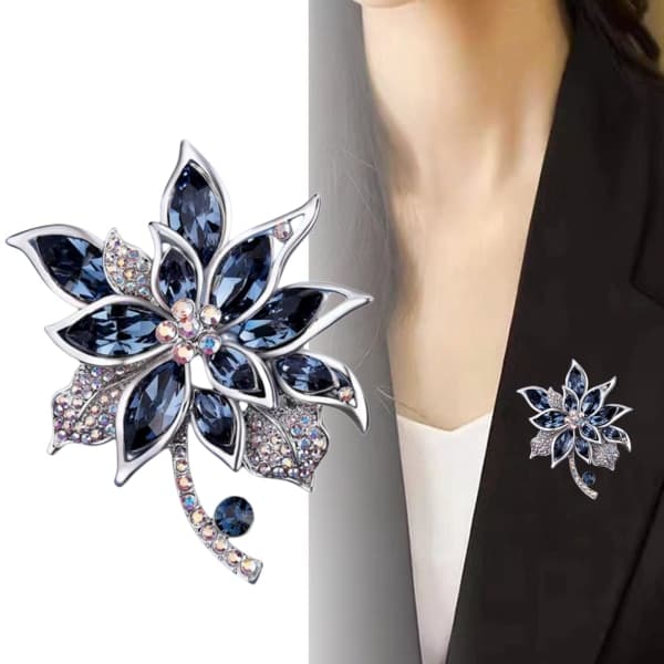 Lavendelblomst broche krystal rhinsten tulipan